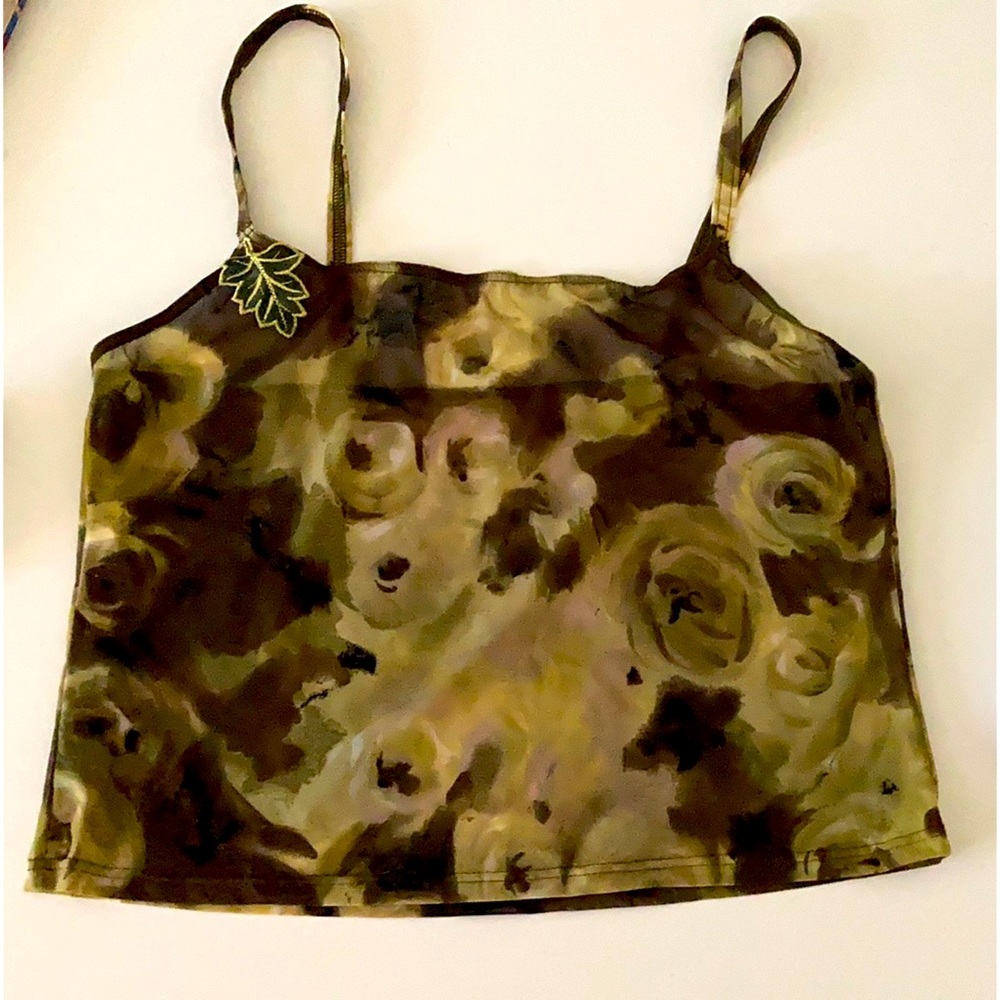 Vintage Allumette Lingerie/ Sleepwear set in Olive- Made in France- size 2